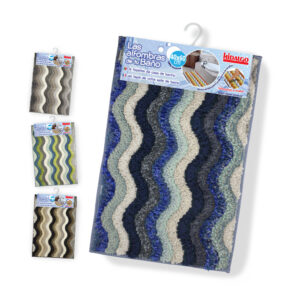 Alfombra de baño zig zag antideslizante, modelos variados, colores surtidos, 40 x 60 cm
