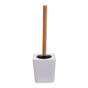 Escobillero wc de bambu-blanco colección 'natureo'