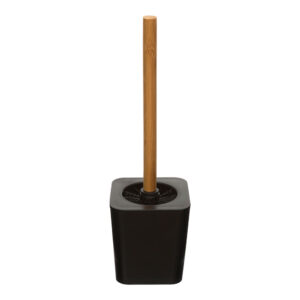 Escobillero wc bambu-negro colección 'natureo'