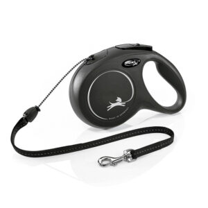 Correa extensible flexi classic 8 m de cinta talla m hasta 20 kg color negro